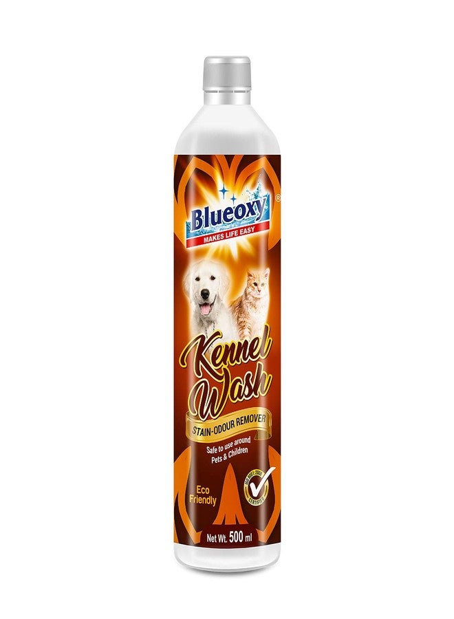 BLUEOXY Kennel Wash Stain Remover | Dog Pee Smell Remover | Dog Urine Cleaner | Pet Odour Neutralizer | Pet Surface Cleanser | Non Toxic | Natural enzymes | Ecological Formulation | 500 ML | QTY 2 - Image 1