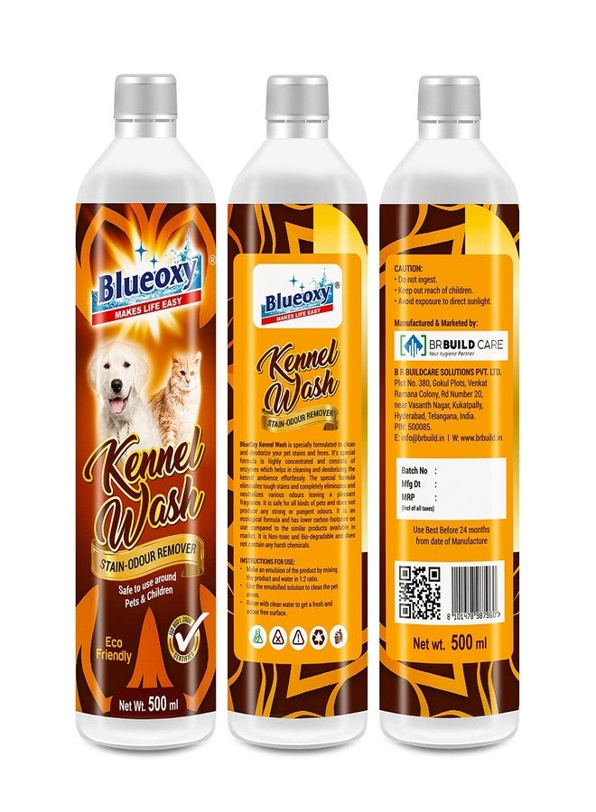 BLUEOXY Kennel Wash Stain Remover | Dog Pee Smell Remover | Dog Urine Cleaner | Pet Odour Neutralizer | Pet Surface Cleanser | Non Toxic | Natural enzymes | Ecological Formulation | 500 ML | QTY 2 - Image 5