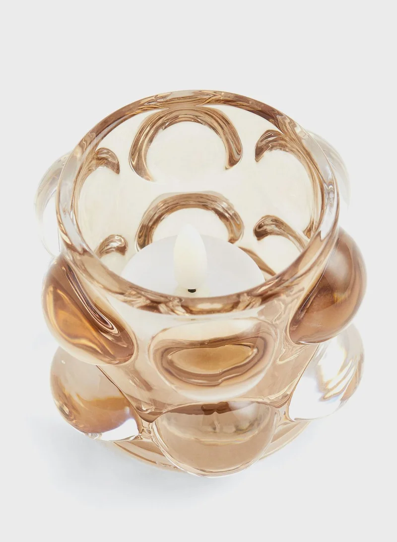 اتش اند ام Bubbled Glass Tealight Holder