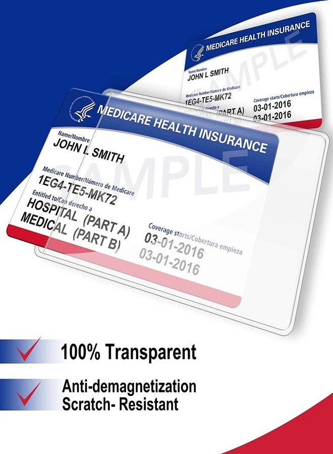 LotFancy 16 Pack New Medicare Card Holder Protector Sleeves, Social Security Card Protector, 12Mil Clear Waterproof Medical Card Holder for Credit Card, Business Card - Image 5