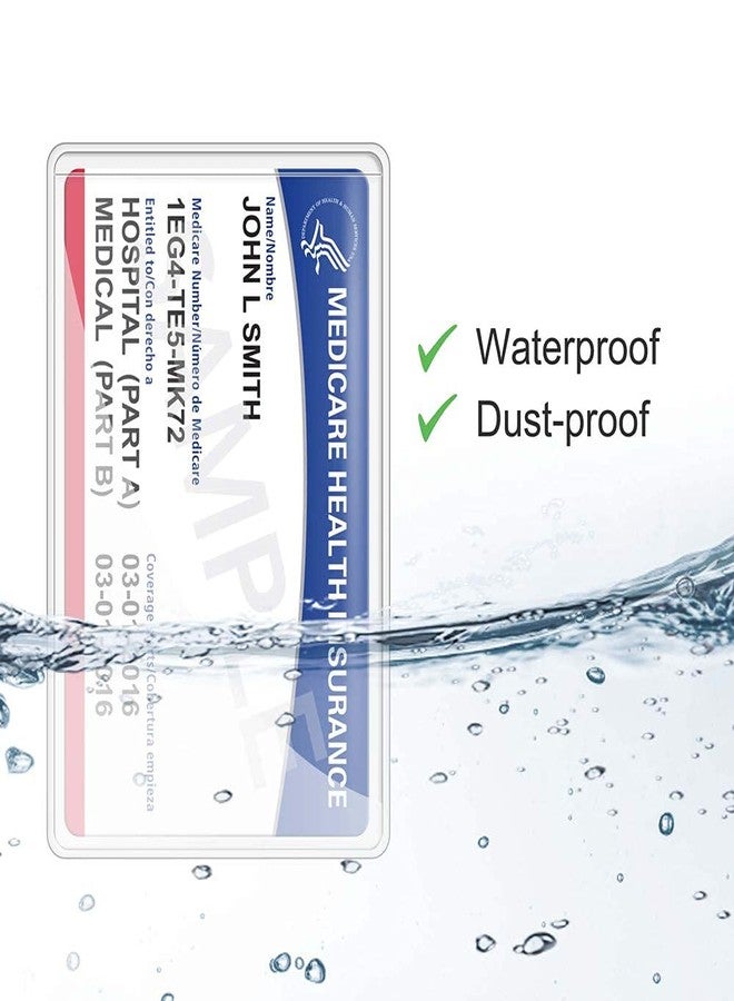 LotFancy 16 Pack New Medicare Card Holder Protector Sleeves, Social Security Card Protector, 12Mil Clear Waterproof Medical Card Holder for Credit Card, Business Card - Image 3