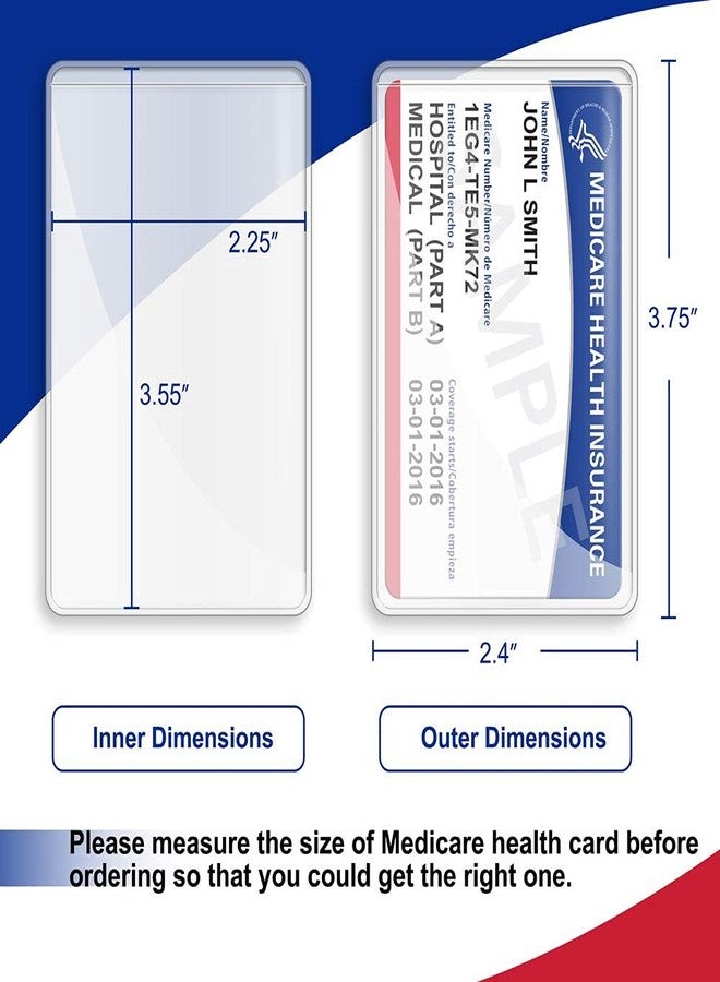 LotFancy 16 Pack New Medicare Card Holder Protector Sleeves, Social Security Card Protector, 12Mil Clear Waterproof Medical Card Holder for Credit Card, Business Card - Image 2