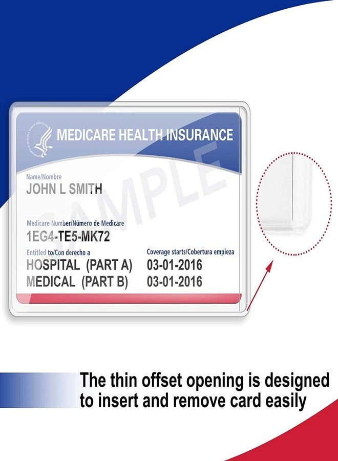 LotFancy 16 Pack New Medicare Card Holder Protector Sleeves, Social Security Card Protector, 12Mil Clear Waterproof Medical Card Holder for Credit Card, Business Card - Image 4