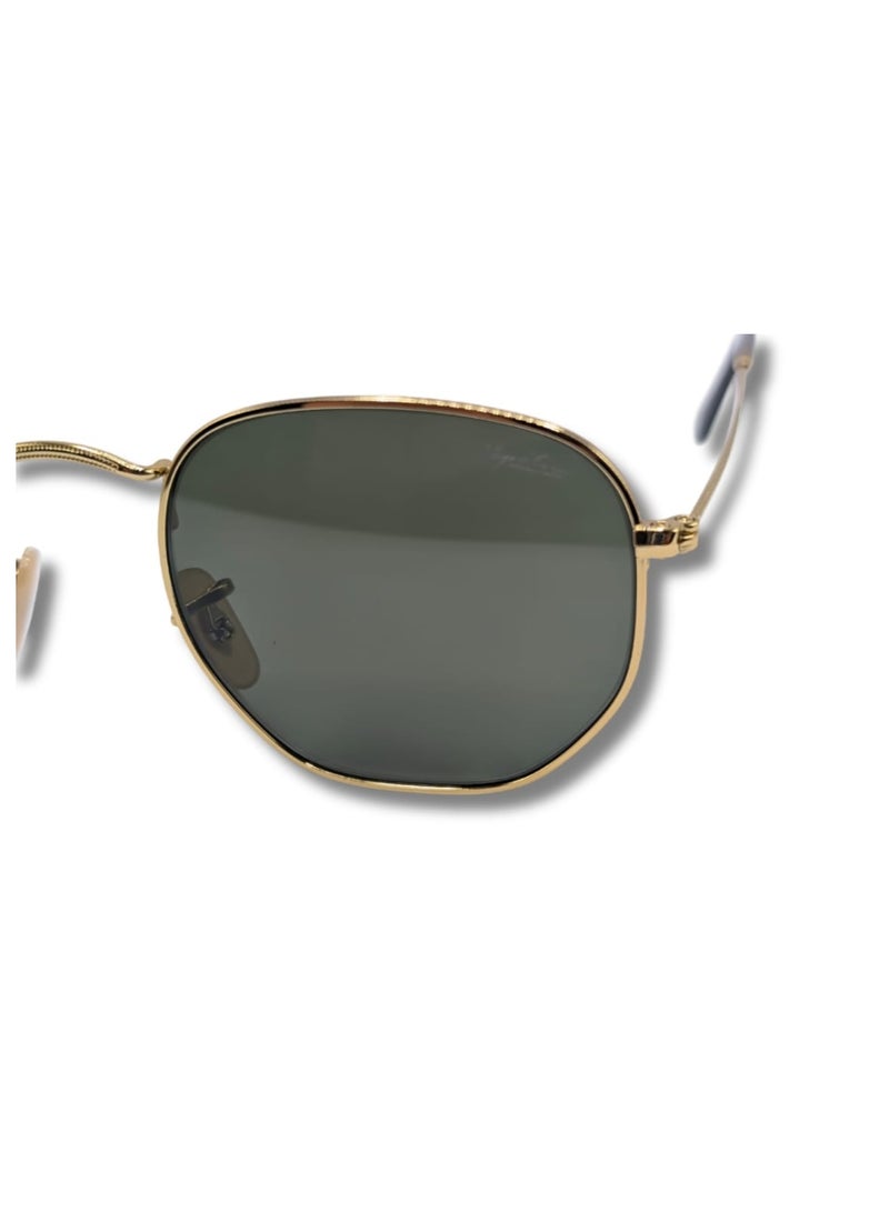 سيجنتشر نظارات شمسية SIG 3548 C3 سداسية للرجال والنساء بتصميم هندسي، إطار معدني ممتاز مقاس 51 ملم - Image 3