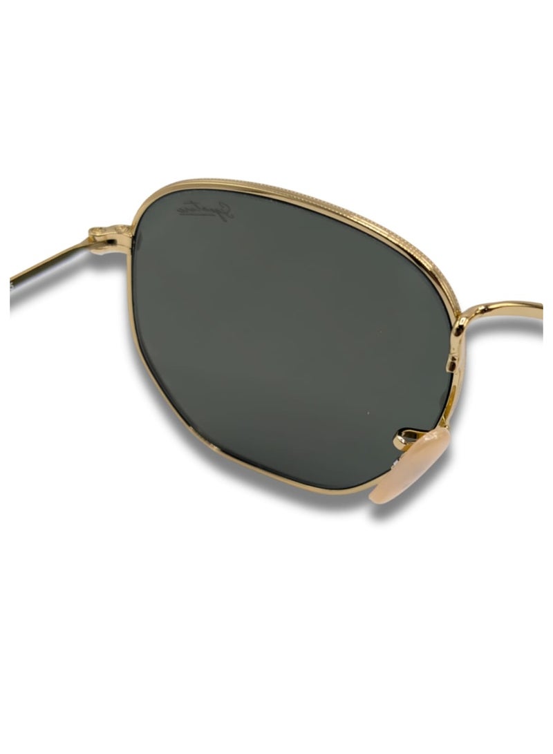 سيجنتشر نظارات شمسية SIG 3548 C3 سداسية للرجال والنساء بتصميم هندسي، إطار معدني ممتاز مقاس 51 ملم - Image 4