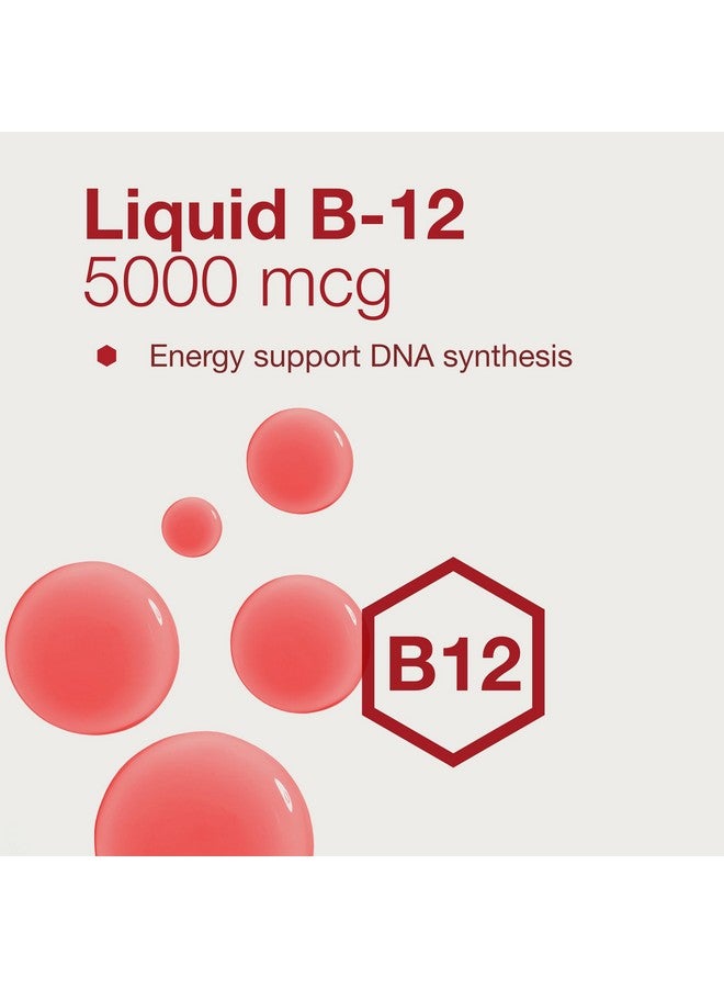 PROTOCOL FOR LIFE BALANCE Liquid B-12 5,000mcg - Nervous System Support - with B Vitamins - Dairy Free & Vegan Vitamin B Liquid - 4 fl oz - Image 4