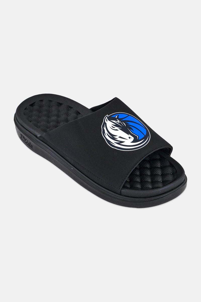 ISlide Men Dallas Mavericks Primary Logo Slip On Slides, Black - Image 1