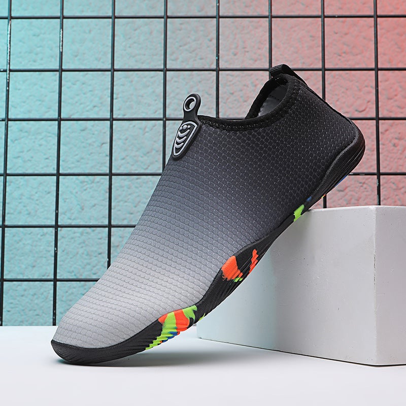 Summer and Autumn New plus size Mens and Womens Wading Shoes Outdoor Couples Beach Shoes Tracing Shoes Thick Sole Water Shoes Lazy Shoes 998 gray