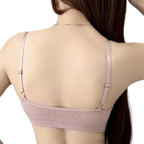 Luella Women's Cute T-Shirt Bra, Padded Comfort for Your Everday Bra | Wirefree | Lightly Padded | Low Impact | Spaghetti Straps | Adjustable Bra Straps | Pink - Image 4