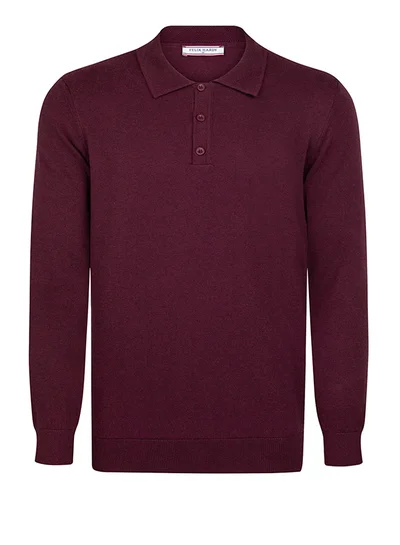 FELIX HARDY Pullover with Polo Collar