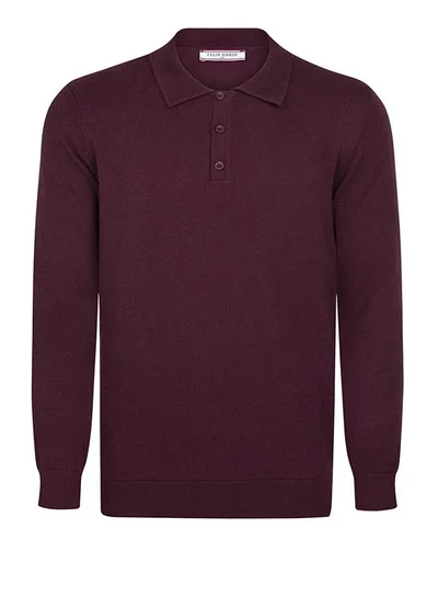 FELIX HARDY Pullover with Polo Collar