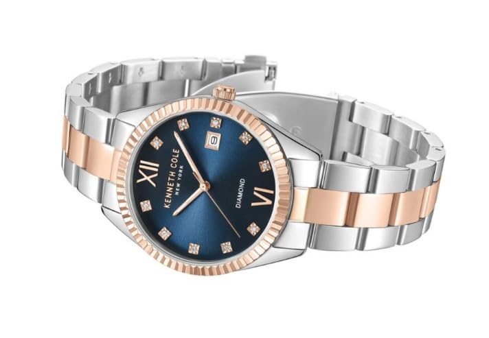Kenneth Cole Quartz Analog Blue dial Stainless Steel Strap Watch for Women-KCWLH0026902LD - Image 2