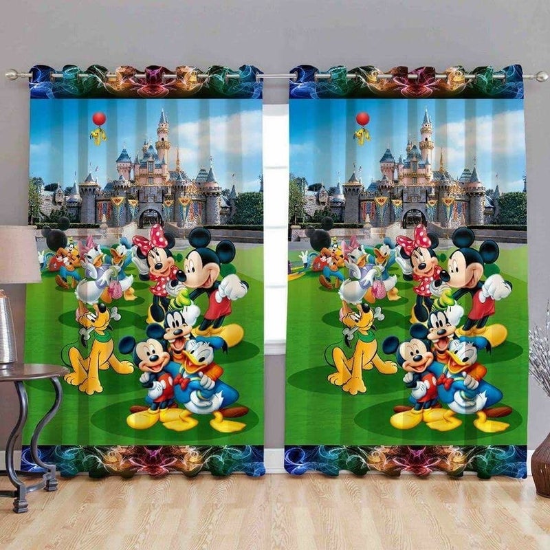 PRISCILLA PRISCILLA Polyester 3D Digital Beautiful Cartoon Printed Kids Room Curtains Kids Curtains for Kids Room Nursery Curtains Set of 2 Design 10 7 Feet  - Image 1