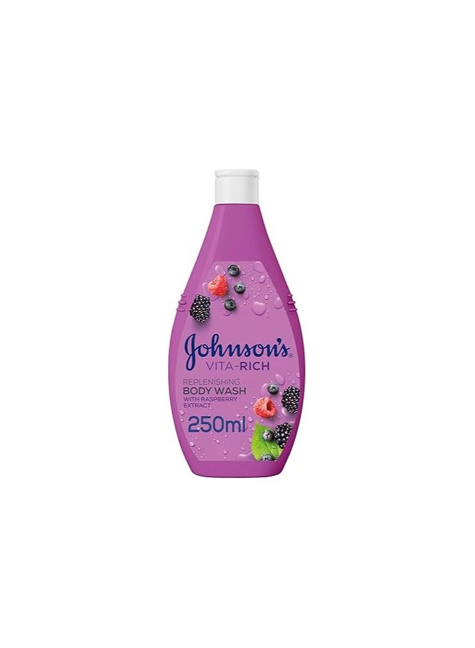 Body Wash - Vita-Rich, Replenishing Raspberry Extract, Enriched With The Goodness Of Wild Berries, Raspberry Extract And Moisturising Glycerin, 250ml