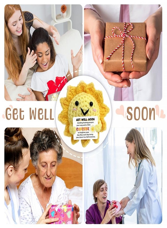 Iznomo Get Well Soon Gifts - Handmade Positive Crochet Sunshine Dolls with Cheer Up Messages, Crochet Emotional Support Buddies for Surgery Recovery & Healing | Get Well Soon Gifts for Women & Men - Image 4