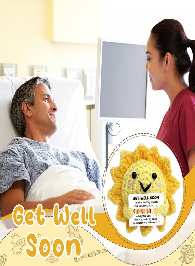 Iznomo Get Well Soon Gifts - Handmade Positive Crochet Sunshine Dolls with Cheer Up Messages, Crochet Emotional Support Buddies for Surgery Recovery & Healing | Get Well Soon Gifts for Women & Men - Image 5