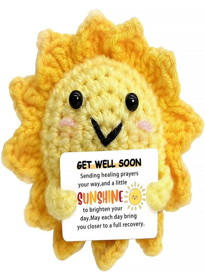 Iznomo Get Well Soon Gifts - Handmade Positive Crochet Sunshine Dolls with Cheer Up Messages, Crochet Emotional Support Buddies for Surgery Recovery & Healing | Get Well Soon Gifts for Women & Men - Image 1