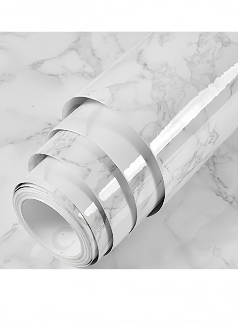 Lee Yon Kitchen Countertop Self-Adhesive Waterproof Wallpaper , White/Grey, 60 x 200 cm - Image 5