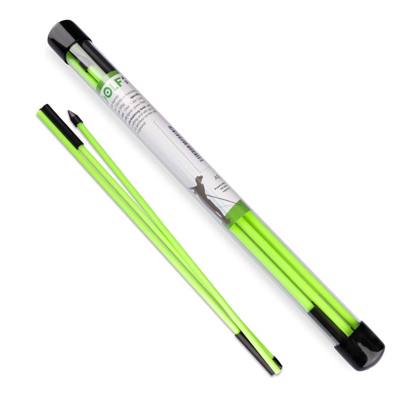 Asyxstar Golf Alignment Stick - Upgraded 48" Golf Sticks Training Aid 2 Pack for Aiming, Putting, Full Swing Trainer, Posture Corrector with Clear Tube Case Golf Gifts for Men Women Golfers - Image 1