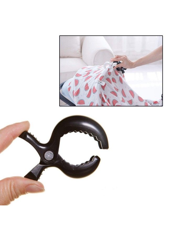 Safe-O-Kid مشابك غطاء مقعد عربة الأطفال Safe O Kid حاملة ألعاب عربة الأطفال ملحقات للأطفال باللون الأسود - Image 3