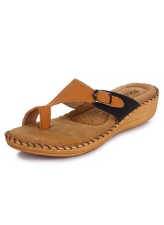 ORTHO JOY Women's Extra-Soft Doctor Ortho Slippers (Brown, Tan)
