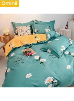 Ominii Skin-Friendly Cotton Four-Piece Set: Includes Bed Sheet, Duvet Cover, and 2 Pillowcases, 150 * 200 cm, Luxurious Comfort with Full Coverage  - Image 5