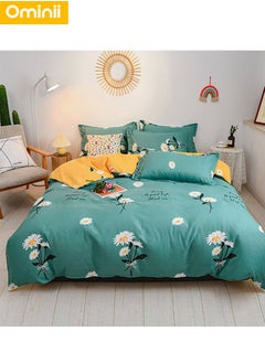 Ominii Skin-Friendly Cotton Four-Piece Set: Includes Bed Sheet, Duvet Cover, and 2 Pillowcases, 150 * 200 cm, Luxurious Comfort with Full Coverage  - Image 1