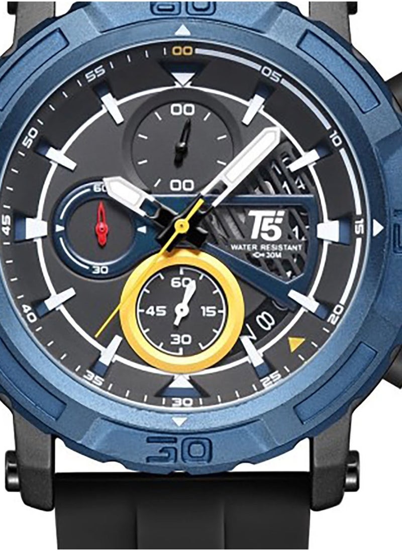 T5 T5 Men's Chronograph Silicone strap Watch  - Image 2