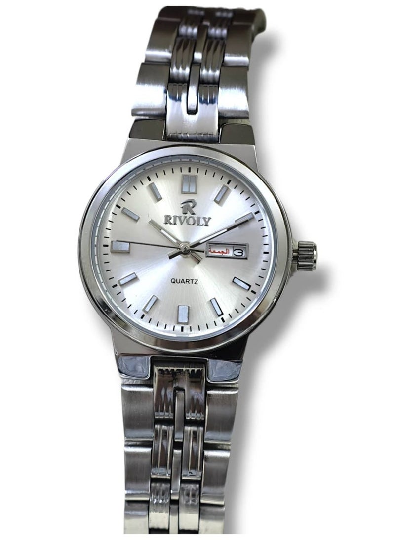 Rivoly A luxurious set consisting of a men's and women's watch made of high-quality stainless steel, along with a bracelet, prayer beads, pen, and ring. - Image 3