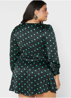 Vero Moda Curve Printed Puff Sleeve Dress  - Image 2