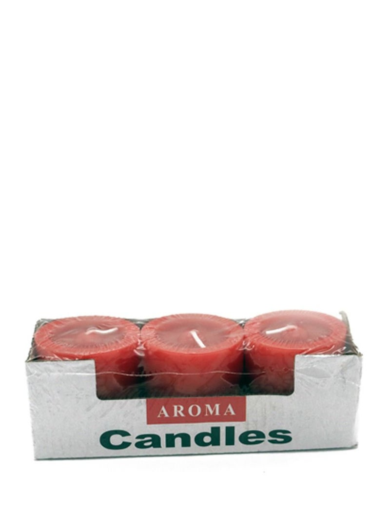 Aroma Set of 3 scented candles, 50 mm, red