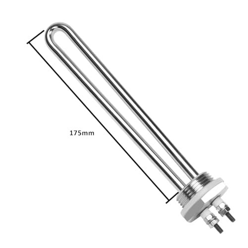 DERNORD 12V 150W Immersion Heater Submersible Water Heater Element Stainless Steel Heating Element with 1 Inch NPSM Flange - Image 2