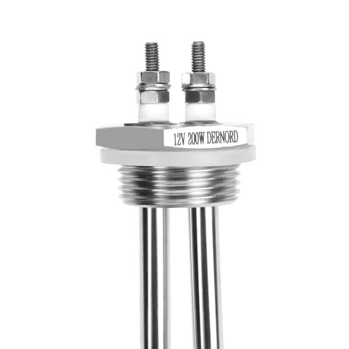 DERNORD 12V 150W Immersion Heater Submersible Water Heater Element Stainless Steel Heating Element with 1 Inch NPSM Flange - Image 5