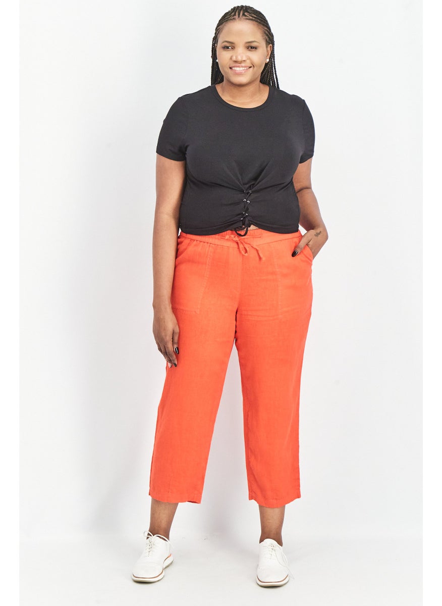 GERRY WEBER Women Regular Fit Solid Palazzo Pants, Red  - Image 2