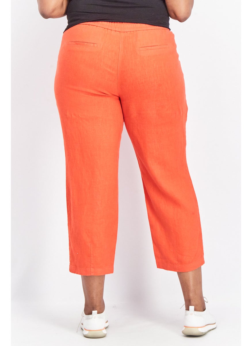 GERRY WEBER Women Regular Fit Solid Palazzo Pants, Red  - Image 4