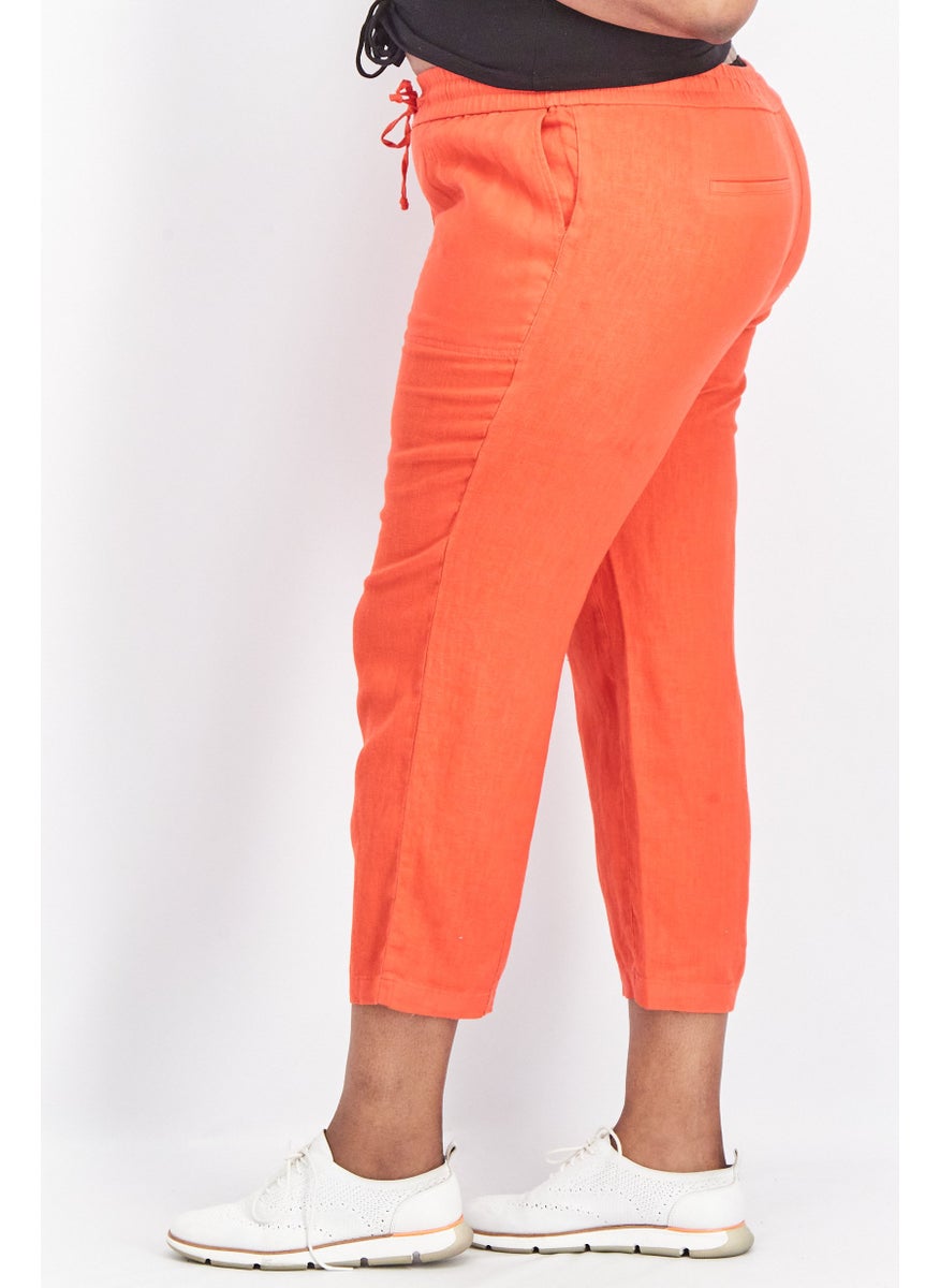 GERRY WEBER Women Regular Fit Solid Palazzo Pants, Red  - Image 3
