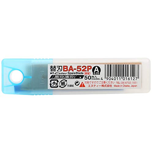 NT Cutter 9mm Extra-Sharp, Thin, Black Snap-Off Blades, 50-Blade/Pack, 1 Pack (BA-52P) - Image 1