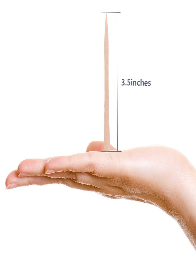Whaline 400 Pieces Small Wax Sticks Wood Spatulas Applicator Craft Sticks for Hair Eyebrow Removal - Image 2