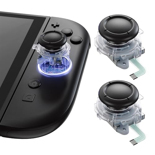 eXtremeRate Replacement 3D Joystick for Nintendo Switch 2 JoyCon Controller Left Right Analog Stick Thumbsticks with Repair Tools for JoyCon 2 MultiColors Options Clear - Image 1