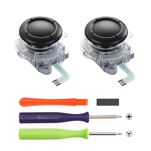 eXtremeRate Replacement 3D Joystick for Nintendo Switch 2 JoyCon Controller Left Right Analog Stick Thumbsticks with Repair Tools for JoyCon 2 MultiColors Options Clear - Image 3