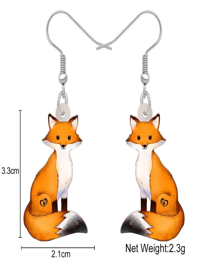 DUOWEI Cartoon Fox Earrings Foxes Dangle Cute Animals Jewelry Gifts for Women (Fox C) - Image 5