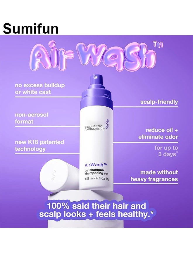 Sumifun K18 AirWash™ Dry Shampoo, Non-Aerosol, Balances Scalp And Controls Excess Oil Production - Image 3