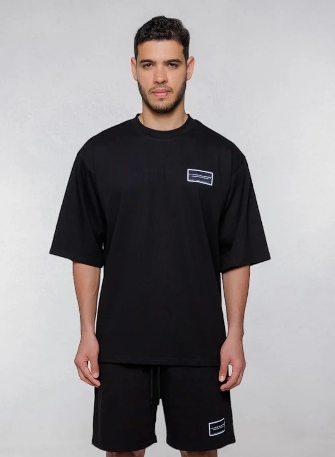 I'LL WRITE YOU LETTERS Black Jogger Shorts