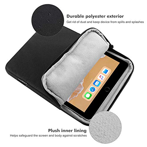 MoKo 9-11 Inch Tablet Sleeve Bag Carrying Case Fits New 11inch iPad Air M3, iPad A16 2025, iPad Pro 11 M4, Air 5/4/3, iPad 10/9/8th Gen, Tab S8/S9 11", Black - Image 3