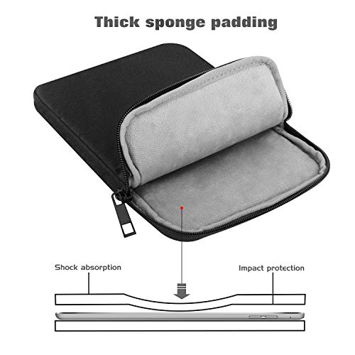 MoKo 9-11 Inch Tablet Sleeve Bag Carrying Case Fits New 11inch iPad Air M3, iPad A16 2025, iPad Pro 11 M4, Air 5/4/3, iPad 10/9/8th Gen, Tab S8/S9 11", Black - Image 4