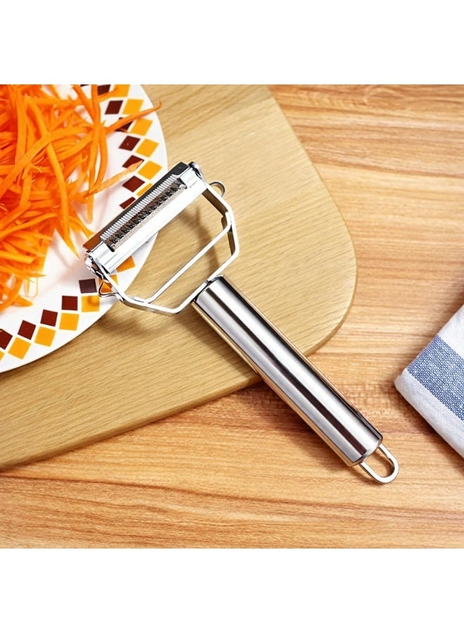 Lyaxm Vegetable Peeler Stainless Steel, Julienne Peeler, Stainless Steel Vegetable Julienne Cutter and Fruit Slicer, Dual Blade Multifunction Potato Peeler,Veggie Fruit Peeler, Apple Carrot Cucumber Peeler，Ultra Sharp Rotary Blade, Heavy Duty Ergonomic Handle - Image 2