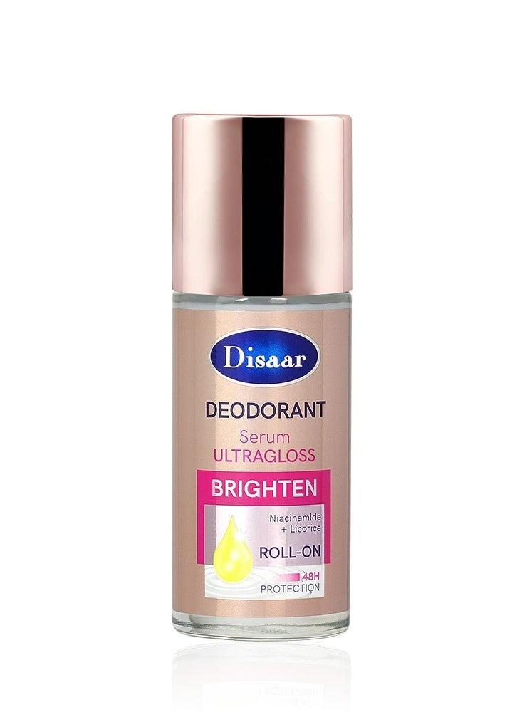 Disaar Deodorant Serum Ultragloss Brighten Niacinamide And Licorice Roll On 50 ML