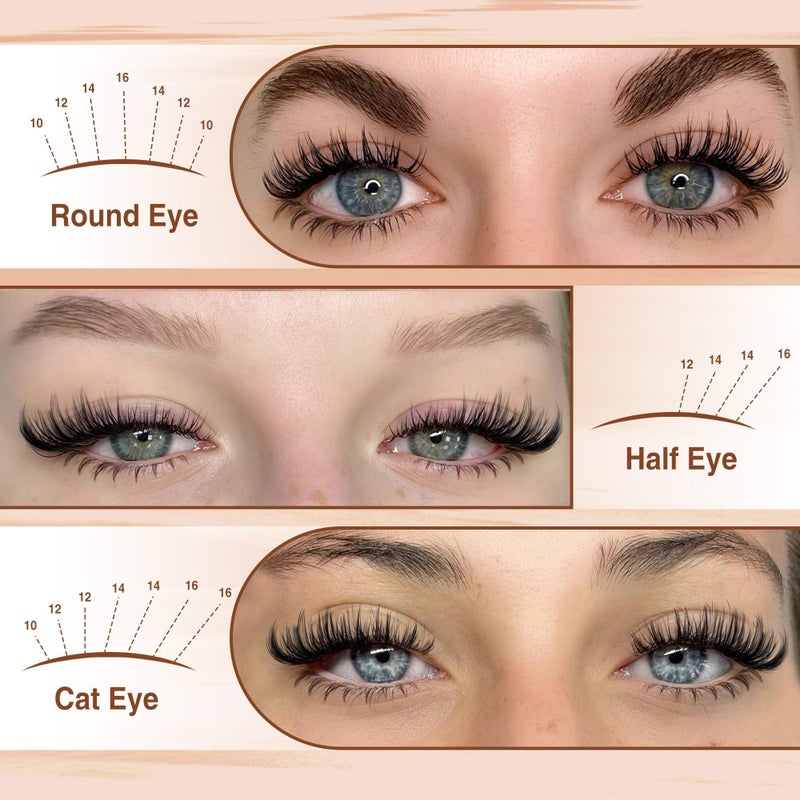 Focipeysa Manga Lash Clusters Wispy Eyelash Extensions 330Pcs Anime Lashes Extension Natural Eyelash Clusters 8-16mm Individual Eyelash Extension Bottom Lashes - Image 3