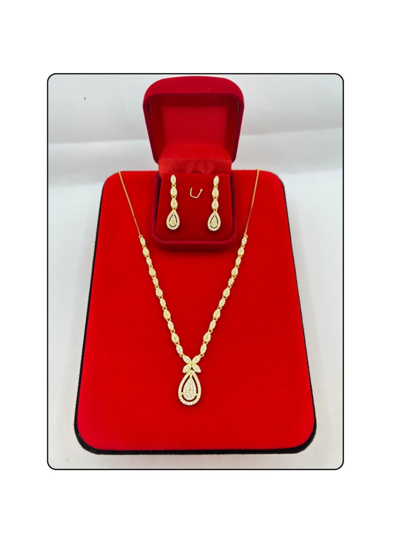 Armaaj Gold Plated set with cubic zirconia stones - Image 2
