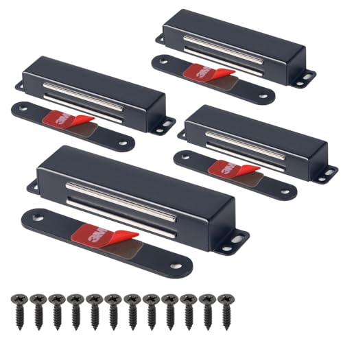 Mousike Magnetic Door Catch Heavy Duty 90lb Door Magnets with Strong Magnetic for Kitchen Cupboard Wardrobe Closet Cabinet Door Drawer Latch - Image 1